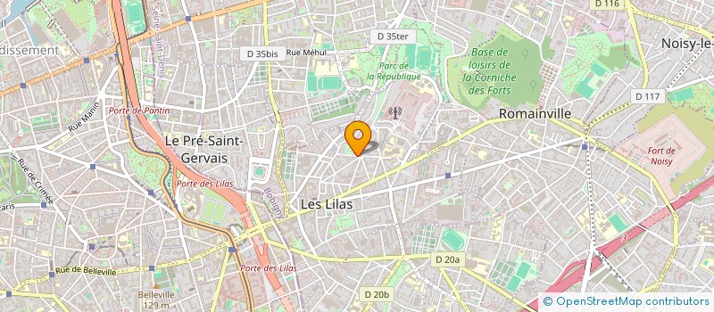 localisation de l'entreprise JORDAN MONS à LES LILAS
