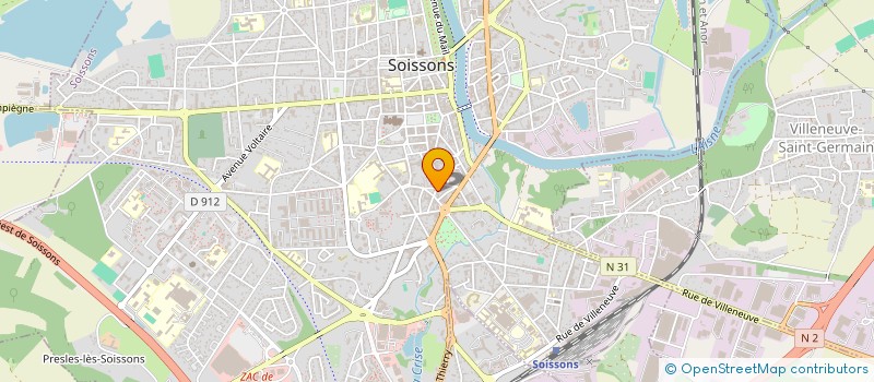 localisation de l'entreprise JORDANA BIS à SOISSONS