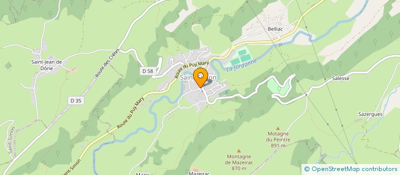 localisation de l'entreprise JORDANNE RANDO LOISIRS à SAINT-SIMON