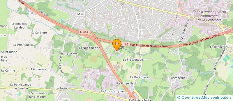 localisation de l'entreprise JORDAX à COUERON