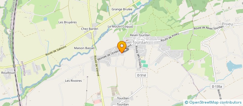 localisation de l'entreprise JORDORIANE  REVEL-TOURDAN