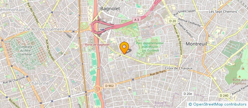 localisation de l'entreprise JORDY MEDIA à BAGNOLET