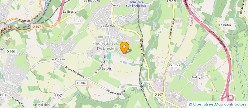 localisation de l'entreprise JORDYA  FLEURIEUX-SUR-L'ARBRESLE