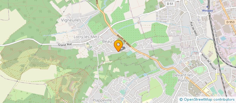 localisation de l'entreprise JORES  LORRY-LES-METZ