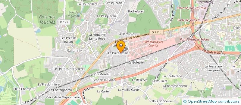 localisation de l'entreprise JORIC à JOUE-LES-TOURS