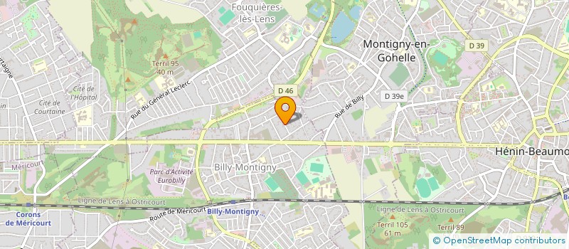 localisation de l'entreprise JOSE HOUPLAIN S.A.S.U. à BILLY-MONTIGNY
