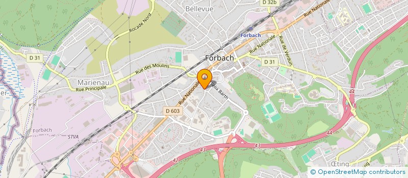 localisation de l'entreprise JOSEPH  FORBACH