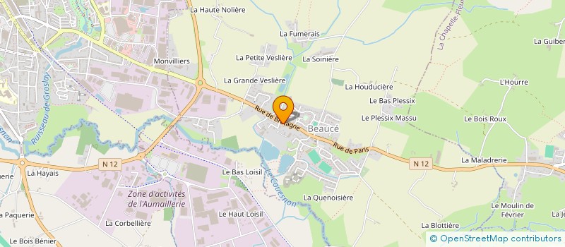localisation de l'entreprise JOSEPH BEAUMONT TP à BEAUCE