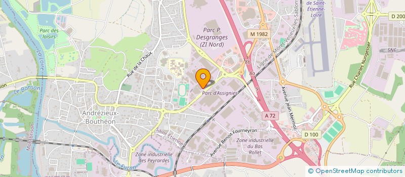 localisation de l'entreprise JOSEPH CUGNOT IMMOBILIER  ANDREZIEUX-BOUTHEON