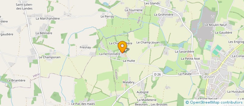 localisation de l'entreprise JOSEPH DE LA BOUVRIE à CASSON