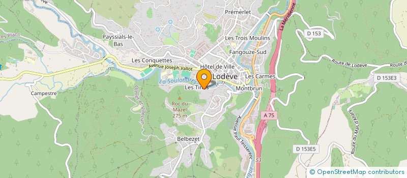 localisation de l'entreprise JOSEPH MELLON, CONSEIL INFORMATIQUE  LODEVE