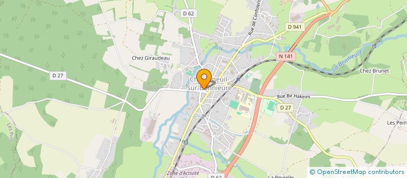 localisation de l'entreprise JOSLET SCIERIE à CHASSENEUIL-SUR-BONNIEURE