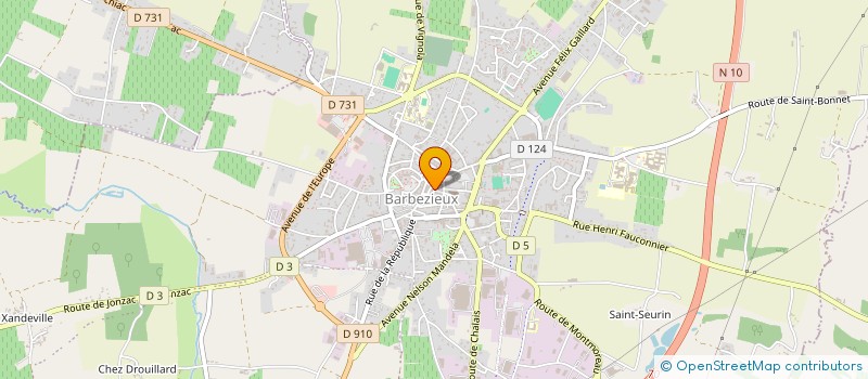 localisation de l'entreprise JOSS'BOUTIQUE à BARBEZIEUX-SAINT-HILAIRE