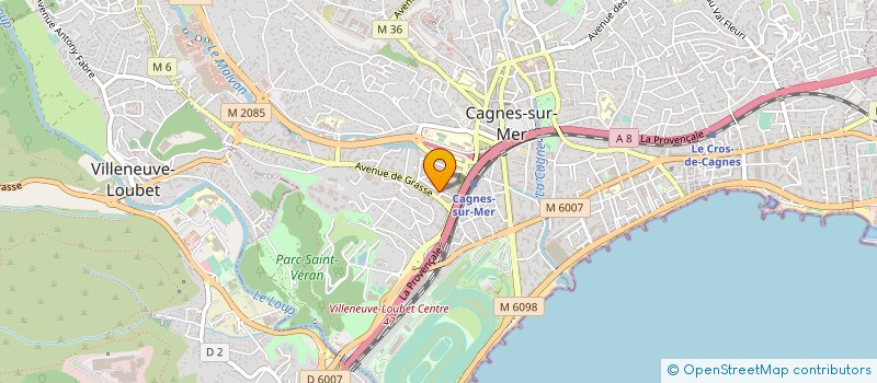 localisation de l'entreprise JOSS CALORIFUGE à CAGNES-SUR-MER