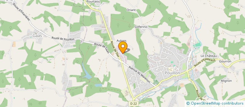 localisation de l'entreprise JOSS LANDES  POUILLON