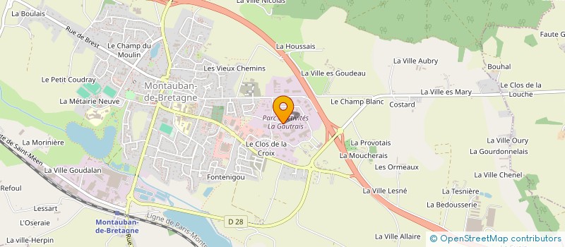 localisation de l'entreprise JOSSE MATERIEL D'ELEVAGE  MONTAUBAN-DE-BRETAGNE