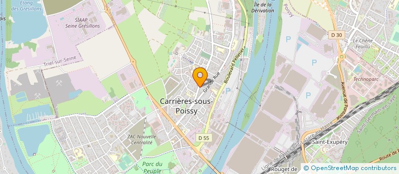 localisation de l'entreprise JOSSIC-CVA  CARRIERES-SOUS-POISSY