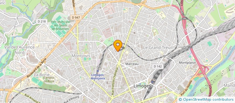 localisation de l'entreprise JOT à LIMOGES