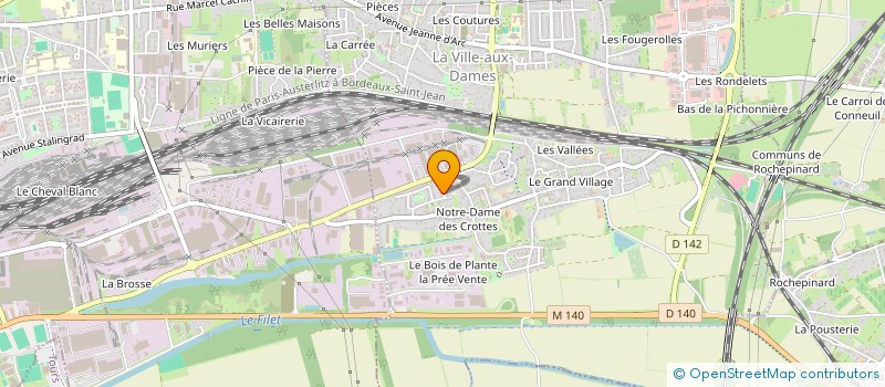 localisation de l'entreprise JOTA-B  LA VILLE-AUX-DAMES