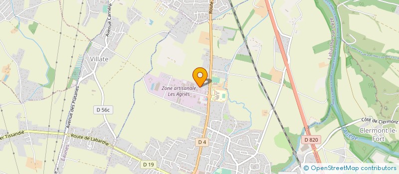 localisation de l'entreprise JOTEX PLATRERIE à LABARTHE-SUR-LEZE