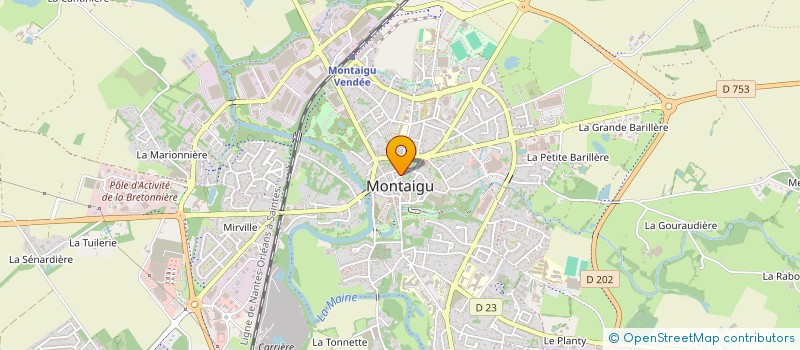 localisation de l'entreprise JOTTREAU CHAGNOLEAU à MONTAIGU-VENDEE