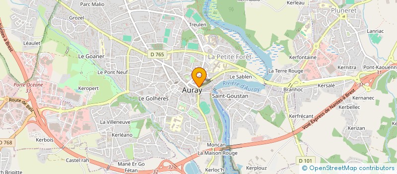 localisation de l'entreprise JOUAN R KERVADEC N KERVADEC CL à AURAY