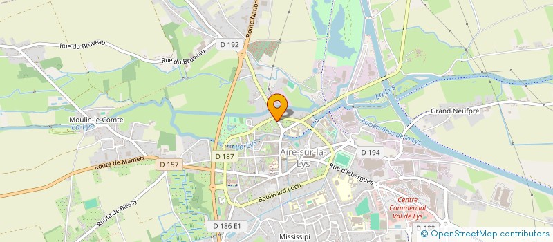 localisation de l'entreprise JOUAULT  AIRE-SUR-LA-LYS