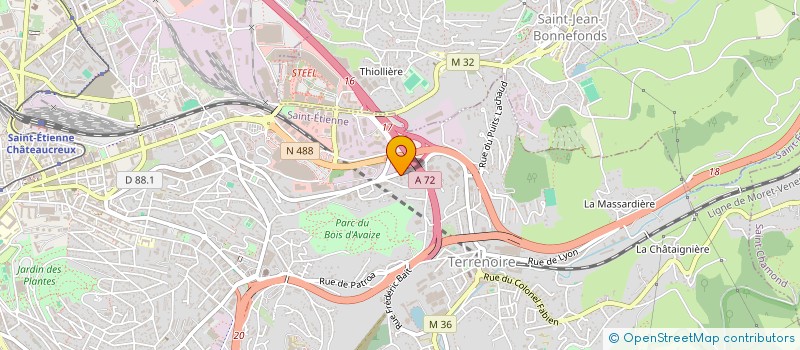 localisation de l'entreprise JOUBERT EQUIPEMENT à SAINT-ETIENNE