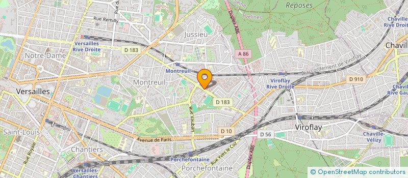 localisation de l'entreprise JOUBERT ET DEGACHEL à VERSAILLES