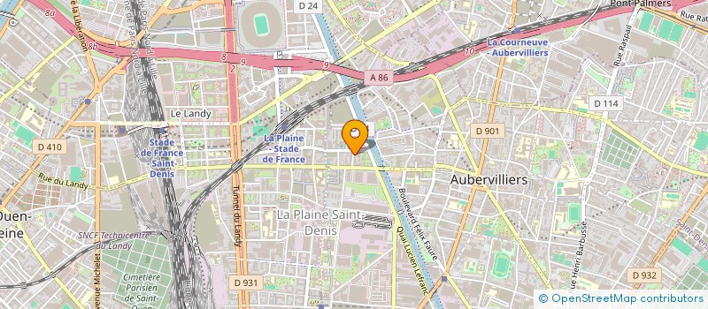 localisation de l'entreprise JOUD  AUBERVILLIERS