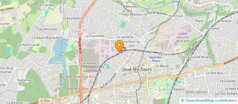 localisation de l'entreprise JOUE IMAGES 37 à JOUE-LES-TOURS