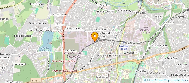 localisation de l'entreprise JOUE-LES-ORGUES  JOUE-LES-TOURS