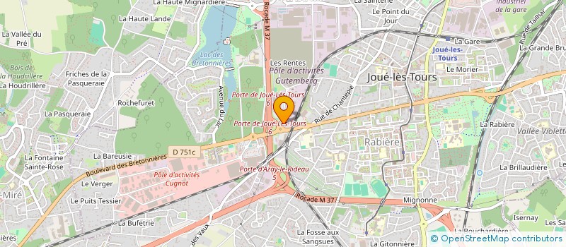 localisation de l'entreprise JOUE LES TOURS AUTOMOBILES  JOUE-LES-TOURS