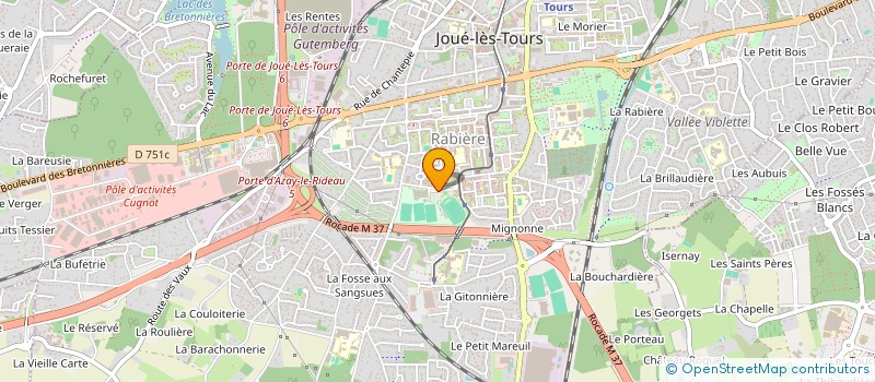localisation de l'entreprise JOUE NATATION à JOUE-LES-TOURS