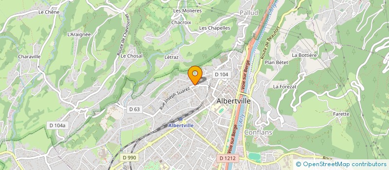 localisation de l'entreprise JOUER ATOUTAGES  ALBERTVILLE