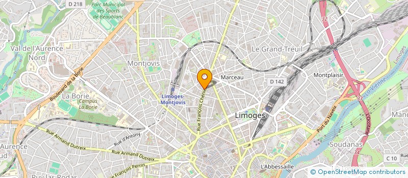 localisation de l'entreprise JOUHAUD MONIQUE à LIMOGES
