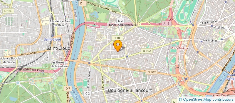 localisation de l'entreprise JOUJOU BLEU à BOULOGNE-BILLANCOURT