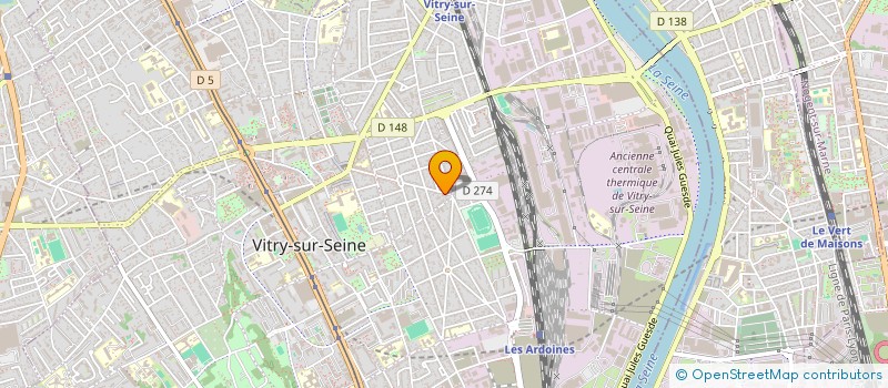 localisation de l'entreprise JOULOT RENE  VITRY-SUR-SEINE