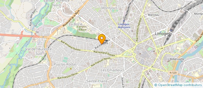 localisation de l'entreprise JOUONS ENSEMBLE à LIMOGES