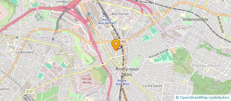 localisation de l'entreprise JOURDAIN VTC à ROSNY-SOUS-BOIS