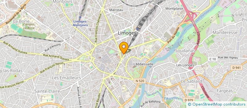 localisation de l'entreprise JOURDAN à LIMOGES