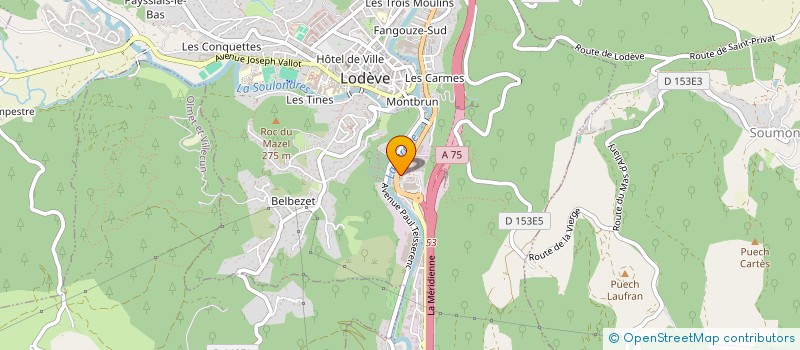 localisation de l'entreprise JOURDE-BELOT  LODEVE