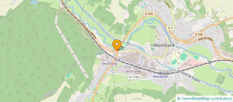 localisation de l'entreprise JOURDIN  MONTBARD