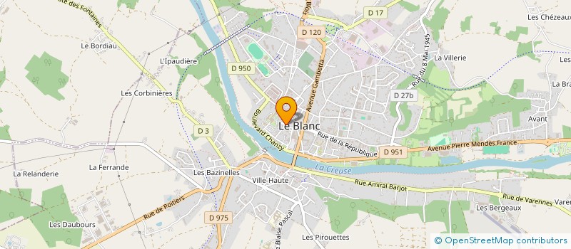 localisation de l'entreprise JOURNAL LE PONT à LE BLANC