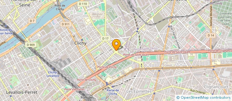 localisation de l'entreprise JOURNALISTES SANS FRONTIERES   CLICHY