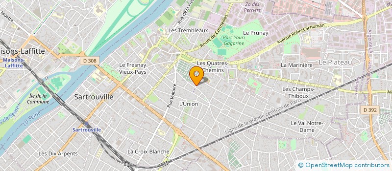 localisation de l'entreprise JOURS DE FETE JOLIOT CURIE à SARTROUVILLE