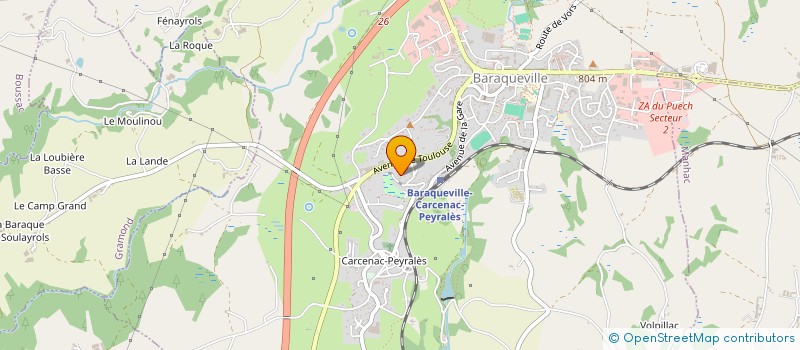 localisation de l'entreprise JOUVE SCF  BARAQUEVILLE