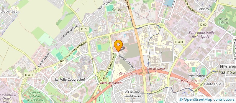 localisation de l'entreprise JOUY FERMETURES à CAEN