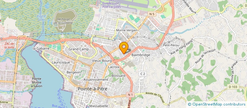 localisation de l'entreprise JOUYET ELECTRICITE EN BATIMENT à LES ABYMES