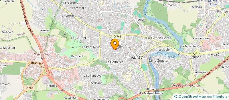 localisation de l'entreprise JOVA à AURAY